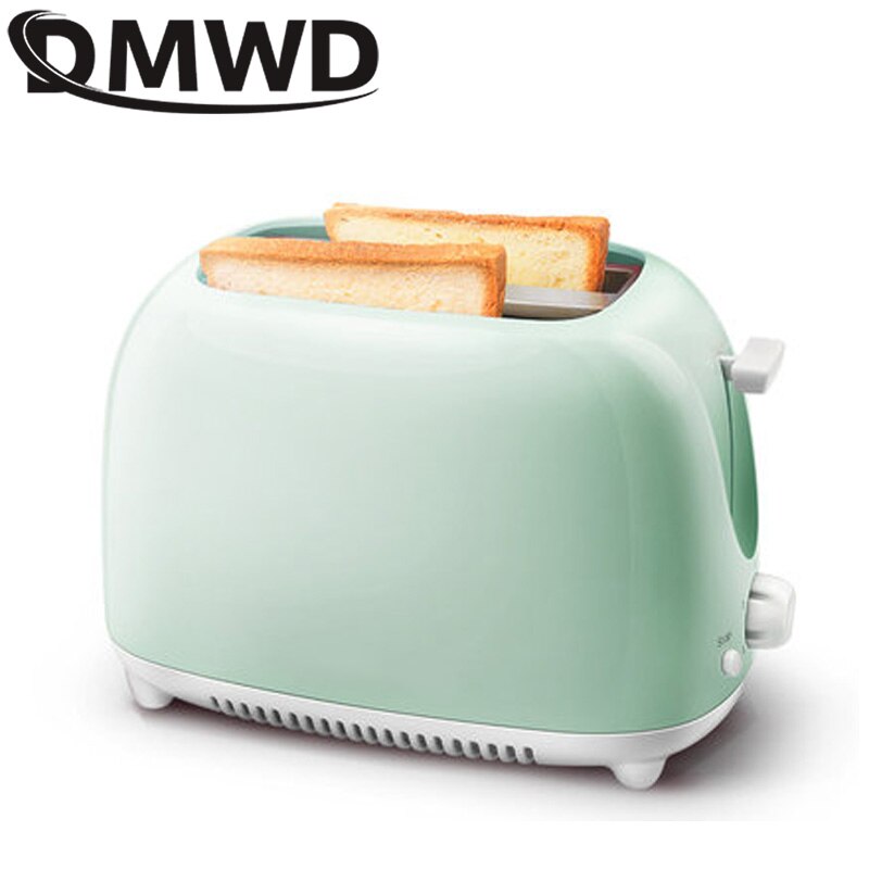 DMWD Toaster Automatic Stainless Steel Electric Toaster Household Breakfast Machine Toast Sandwich Grill Oven Kitchen Appliances: Green