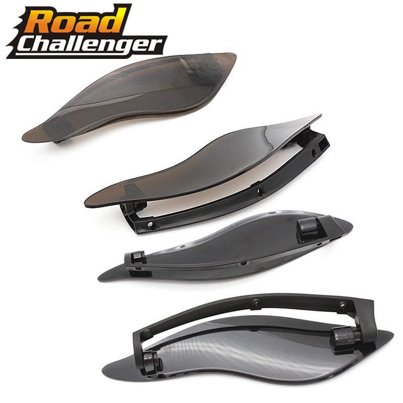 Adjustable Fairing Side Wings Air Deflectors Motorcycle Windshield For Harley Touring Electra Street Tri Glide 15 16