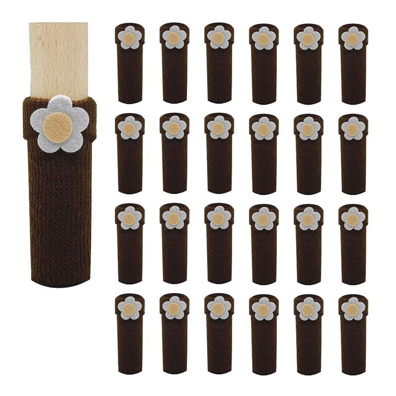 UFURMATE Stoelkussens, 40 stuks 15 mm kunststof stoelpootbeschermers met vilten pads, U-vormige stoelbuis vloerbeschermers antislip rechthoekige stoelpoten tips doppen voor ronde slee basis stoelpoot