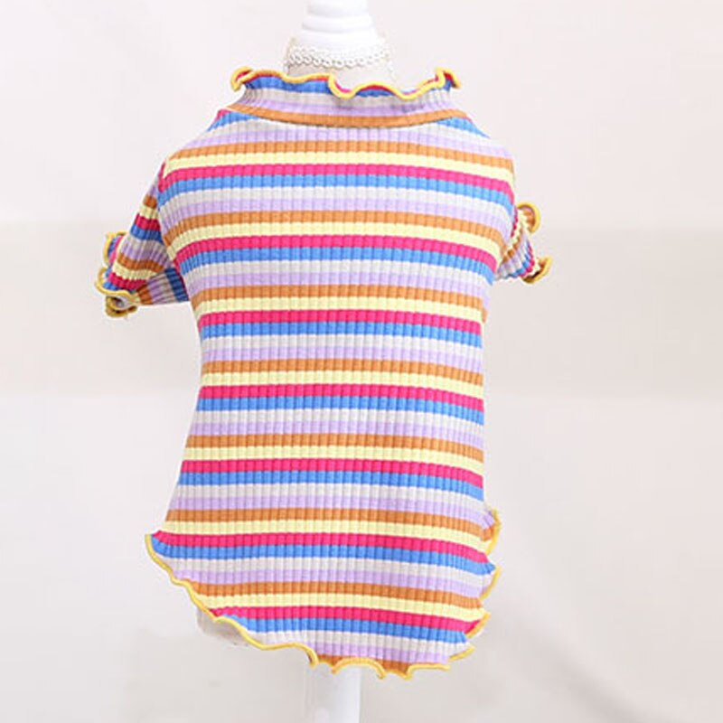 Regenboog hondenkleding katoenen huisdieren hondenkleding puppy chihuahua huisdier vest shirt zacht hondenkostuum ropa perro huisdierproducten hondenshirt: 2 / Ik