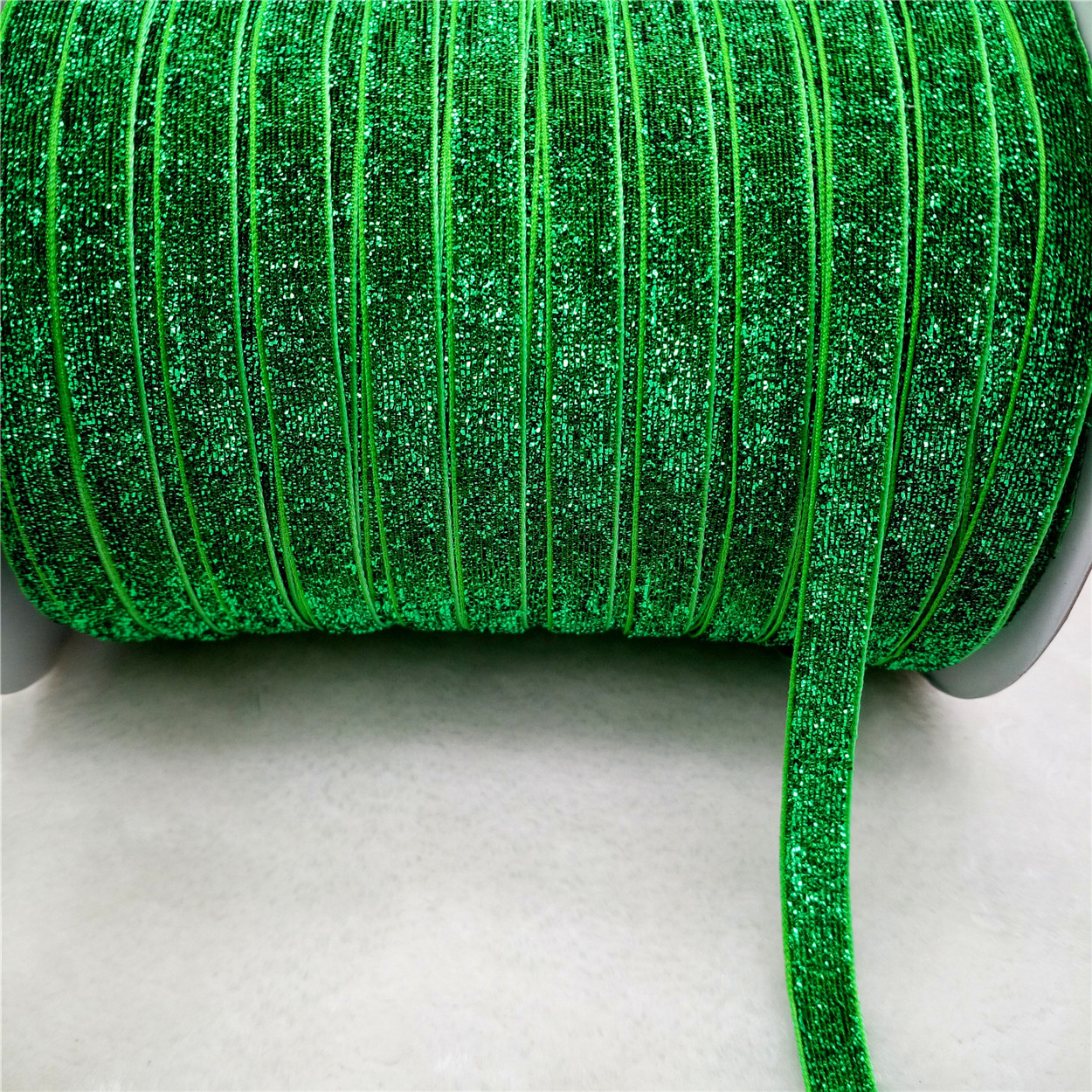 Ruban de velours étincelant, nœuds de cheveux bricolage, rubans pour l'artisanat, artisanat de couture, décorations de Noël, 5 mètres, 10mm de large