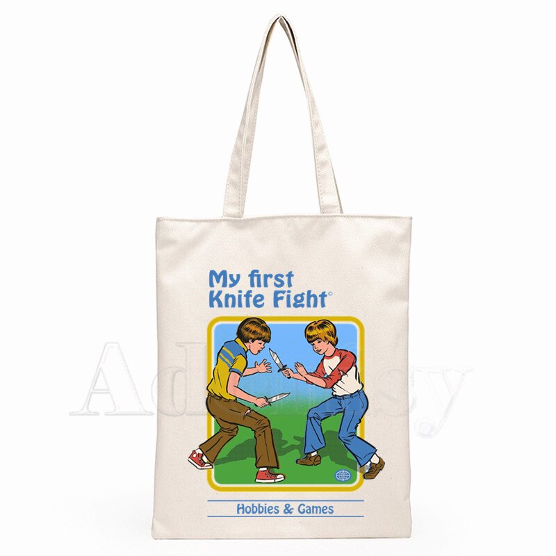 Satã assustador demônio mal morte alienígena grim reaper americano horror história lona simples dos desenhos animados imprimir meninas moda pacakge mão saco