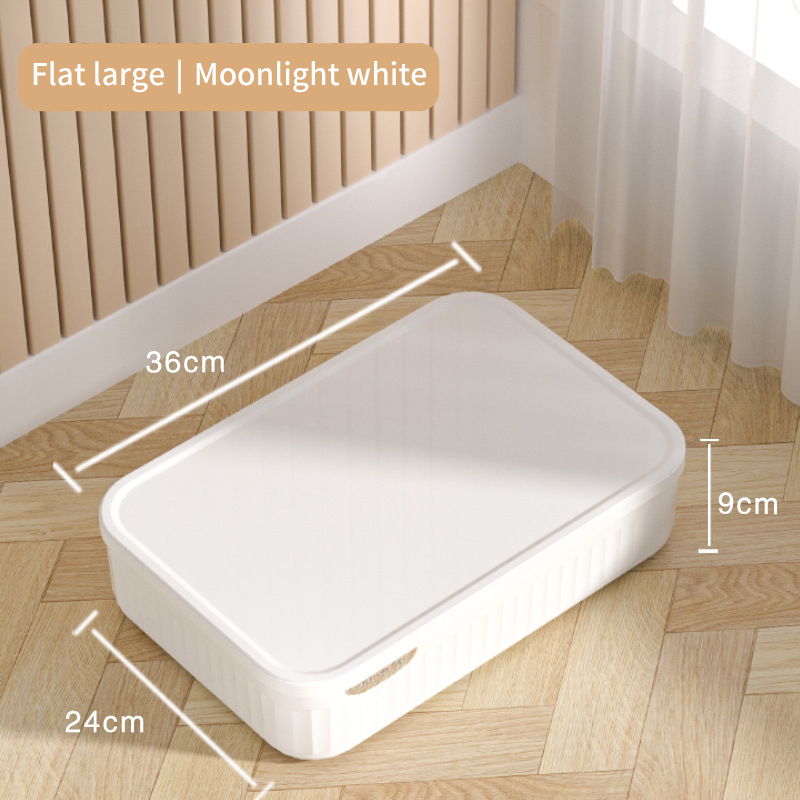 Home Wardrobe Clothes Organizer Plastic Toy Storage Boxes for Bedroom Cabinets Drawers Cosmetic Makeup Doll Accessory Container: PURPLE