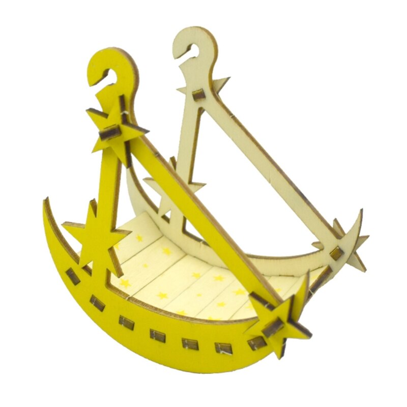 Laberinto de hámster para mascotas, balancín de túnel de tubo de madera, casa, columpio, animales pequeños, juego interactivo, juguetes de ejercicio para descanso para ratas: J