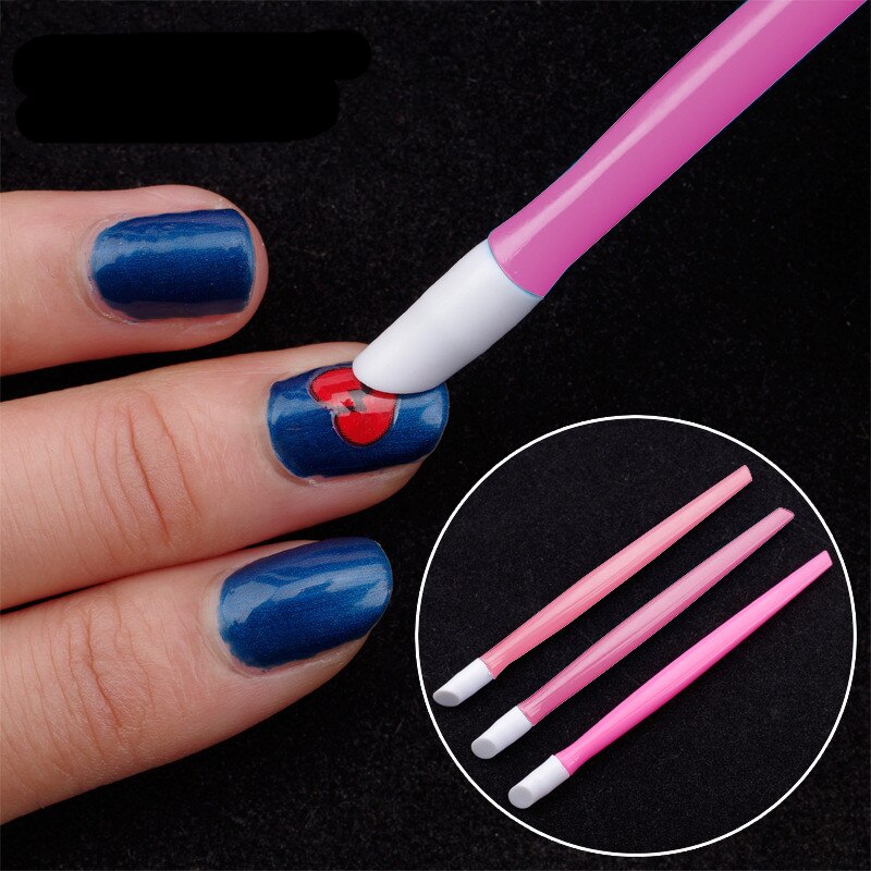 20Pcs Soft Removal Pressure Pen Plastic Rubber Nail Cuticle Pusher For Manicure Gel Polish Acrylic Nail Art Tool For Nail