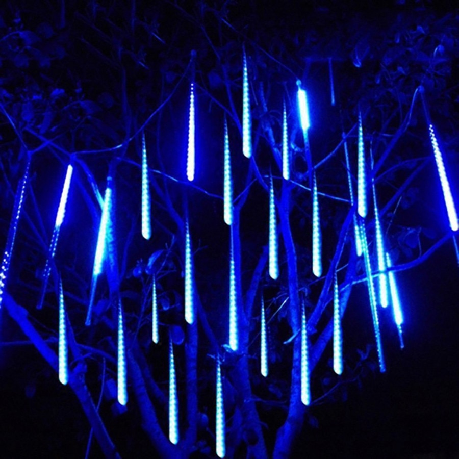 50CM 8 Tube 284LED LED Falling Rain Lights Christmas Meteor Shower Lights Outdoor Garden Tree Fairy String Light Garland