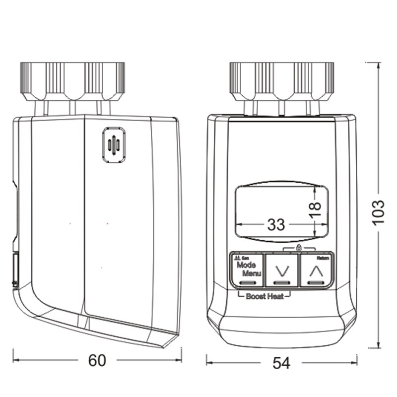 A8 Programmable Thermostat Timer Valve Actuator Temperature Controller Intelligent Temperature Control Regulator