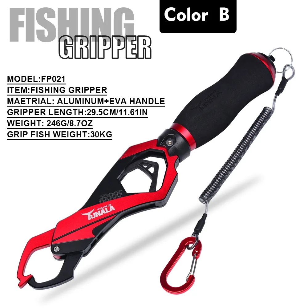 Angeln Lip Greifer Aluminium Legierung Fisch Controller Mit Waage Angeln Greifer Grabbber Angelgerät Zubehör: Rot