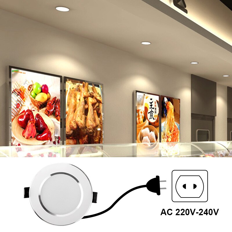 Spot lumineux LED encastrable rond pour le plafond, éclairage d'intérieur, lumière blanche chaude ou froide, 3/5/7/9/12/15W, 220/240V, 10 unités