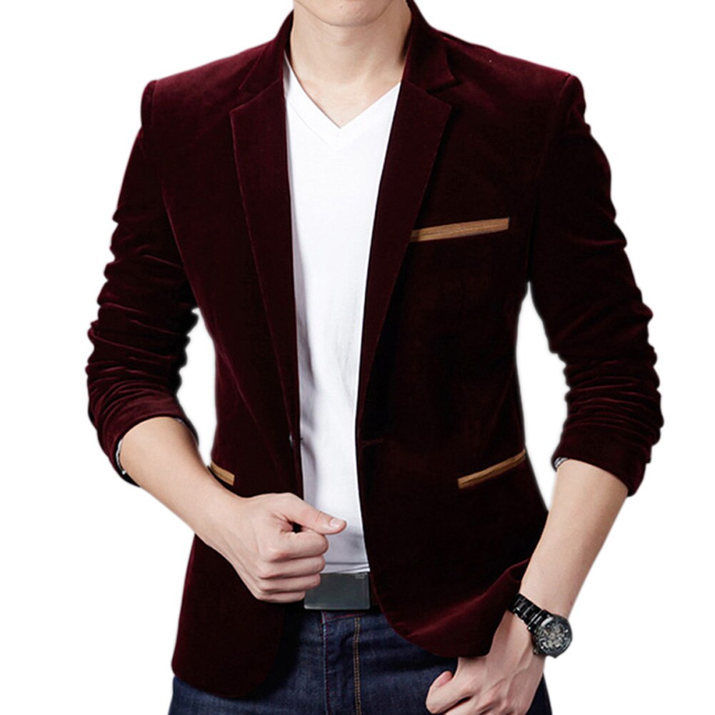 Blazers de marque pour hommes, vestes pour hommes, blazers, vestes de costume, manteaux slim, vêtements masculins, veste costume homme  a66: Bourgogne / Xxl
