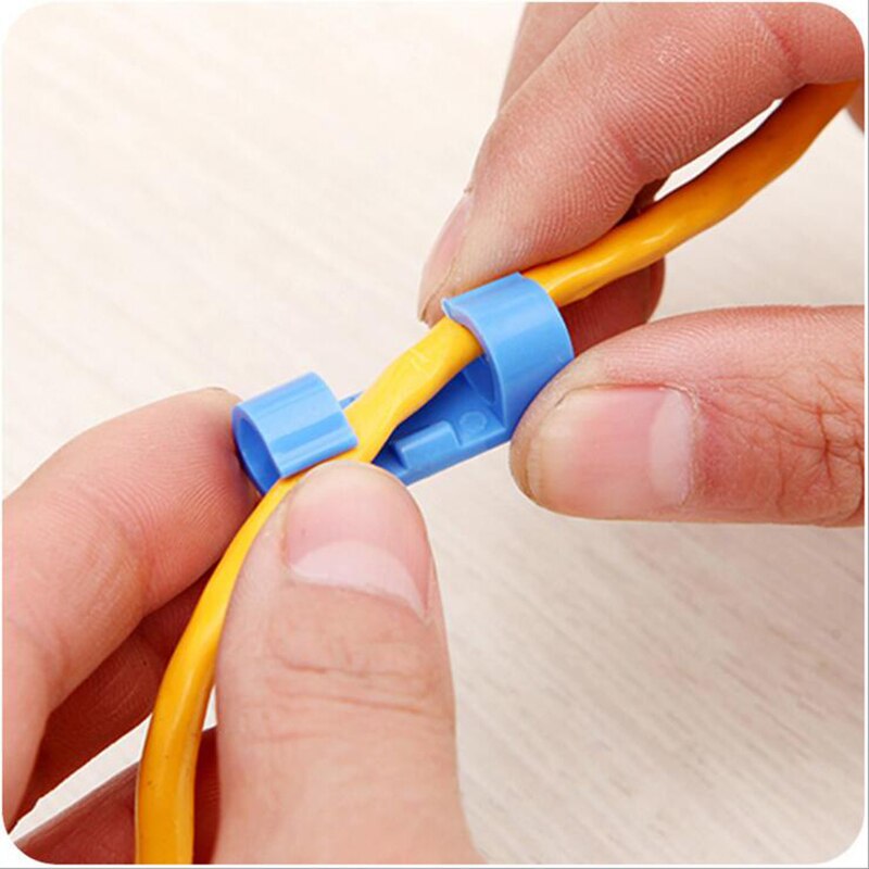 CTREE 20Pcs 3M zelfklevende Draad Houder Clip Lijn Vaststelling Kaart Kantoor Kabel Data Kabel Draad Opslag finisher Vaste Clip C857