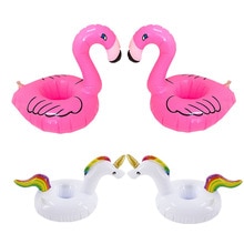 Flamingo Opblaasbare Bekerhouder Eenhoorn Luchtbedden Voor Bekerhouder Drijvende Onderzetters Voor Zwembad Party Water Fun Kids Bad Speelgoed