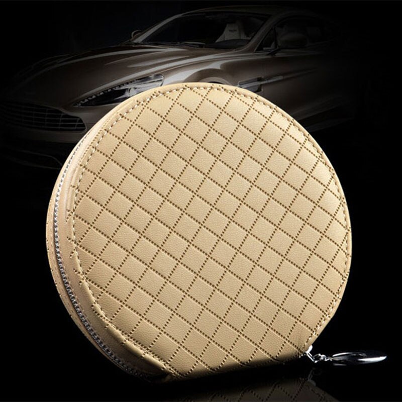 Ymjywl Neue Auto Gitter CD fallen Für DVD Kasten Automobil Liefert Speicher Kasten Hause Auto Halfter Leder CD Tasche