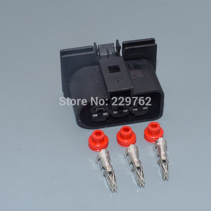 Shhworldsea 3 -pins 1 j 0 906 443 voor volkswagen jetta elektronische ventilator stekker radiator stekker aansluiting stekker vrouwelijke mannelijke connector