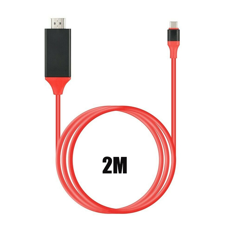 Usb 3.1 Type C Naar Hdmi 1080P Adapter Kabel 2M Type C Naar Hdmi Kabel Voor Macbook Voor samsung Galaxy S9/S8/Note 9