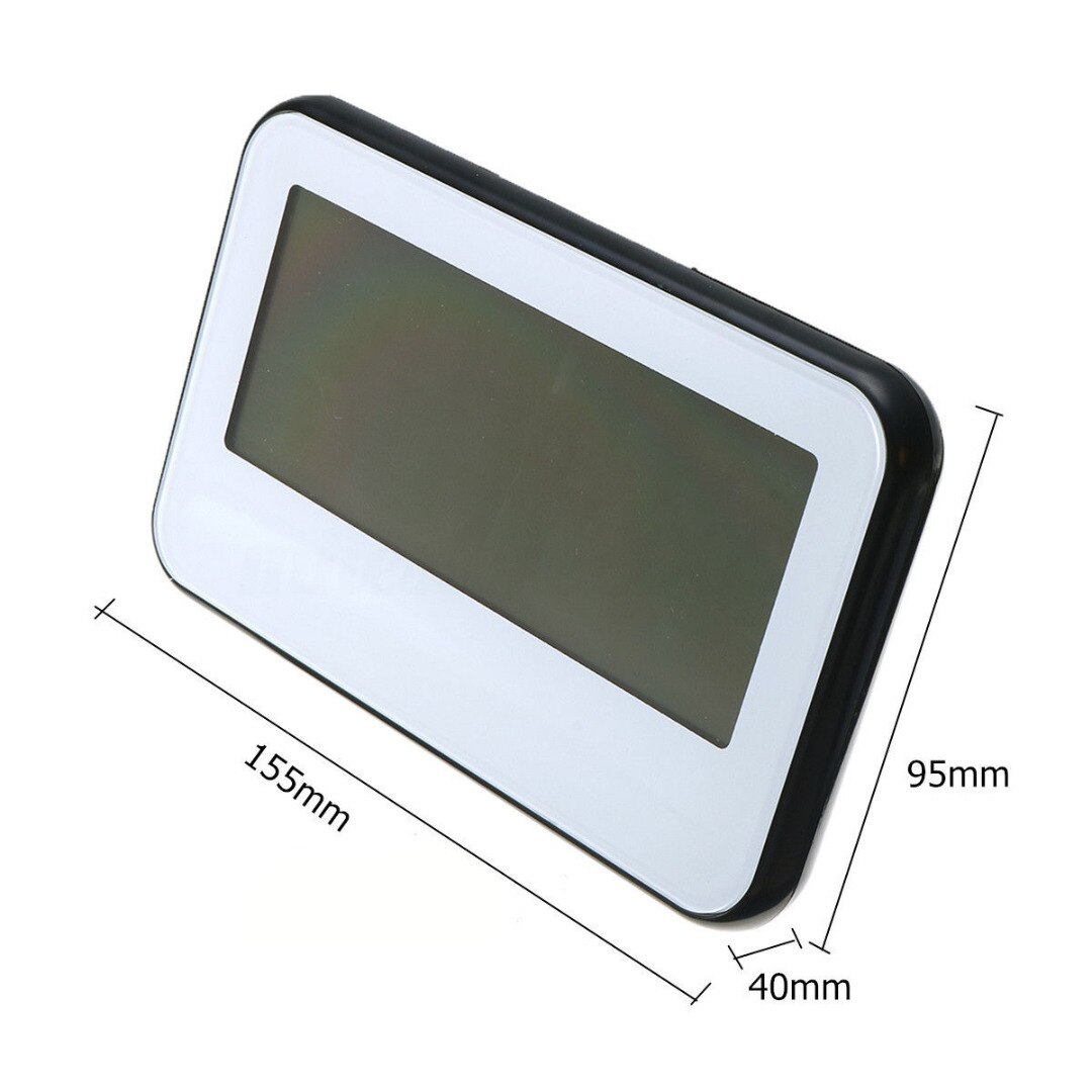 LCD Display Digital Backlight Alarm Clock Thermometer Sound Controlled Home Calendar Date Display Snooze Function