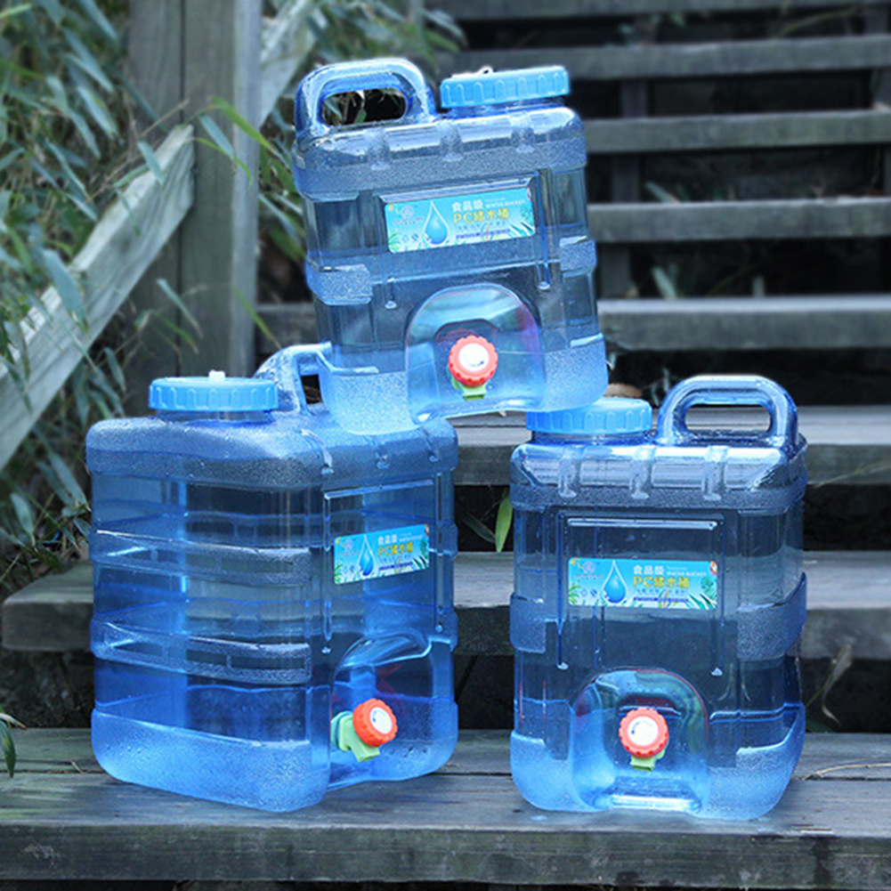 Portable Outdoor Water Bucket Barrel Camping Picnic Hiking Car Driving Water Tank Container with Fauce Outdoor Equipment Tools