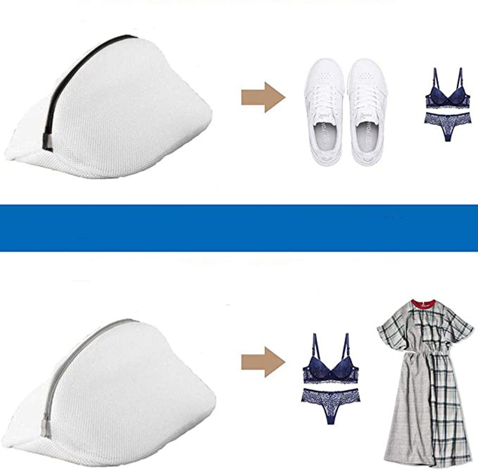 Filet à linge rembourré en Polyester, sac de lavage, protège les chaussures, sac de séchage, lavable à la Machine