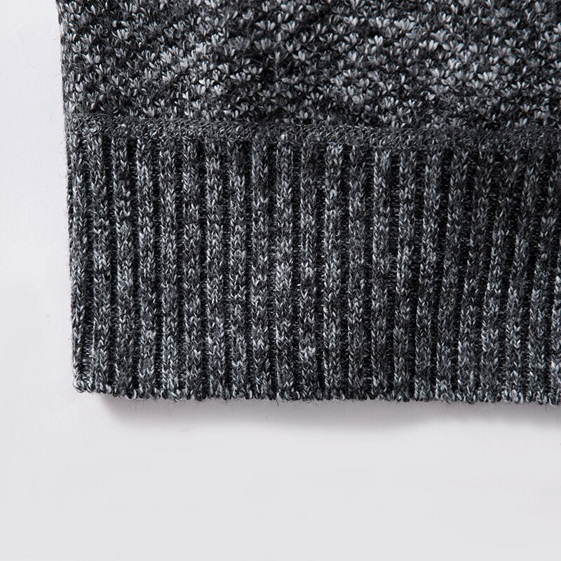 Efterår vinter herre hætte cardigan lynlås tyk blød langærmet solid komfortabel frakke strikket afslappet herre sweater