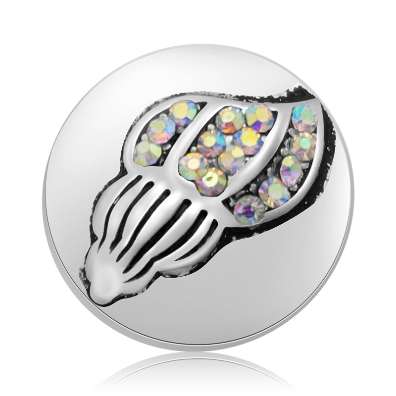 Blauw Stijl Fish Zeester Mermaid Conch Dolfijn 18Mm Snap Knoppen Fit Diy 18Mm Snap Armband Snap Sieraden Kerst: Hot Stamping