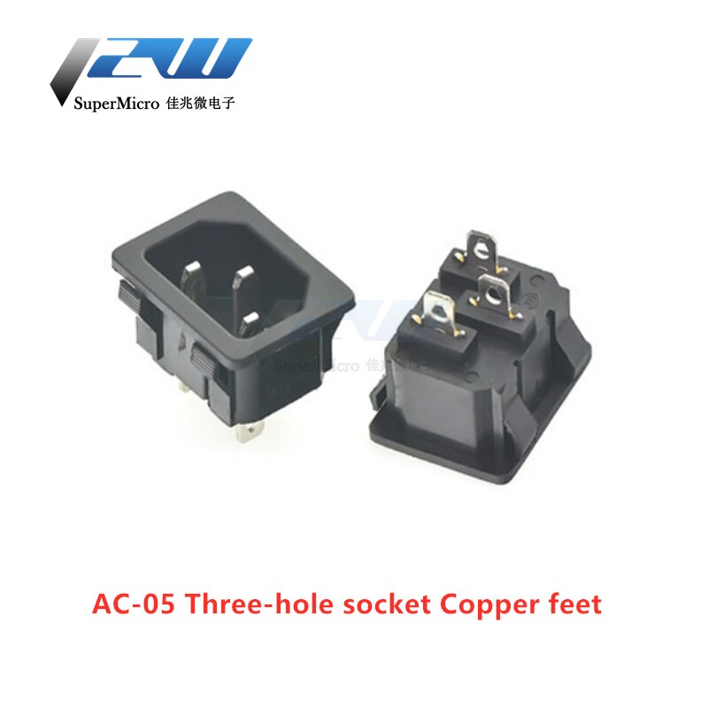 Input connector 10A 250VAC 3pin iec320 C14 power plug with red light rocker switch 10A male/female connectorAC-01/02/03/04/05/06: AC-05