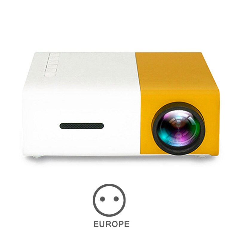 &amp;Enhanced&amp;Protable&amp;Colorful Projector Mini Projector Portable Theater Home Office HD 1080P Yellow JR Deals