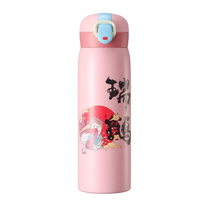 Bouteille Thermos de Style classique chinois, couvercle à rebond, tasse à thé en acier inoxydable, bouteilles d&#39;eau pour bureau maison école PXPC