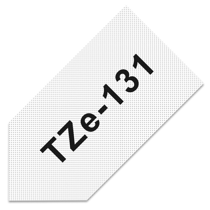 TZe-231 Label Tapes for Brother P-touch 12mm Tape 1PCS TZe 231 Black on White tze Tape Compatible for Brother PTH100 PTD210: black on clear