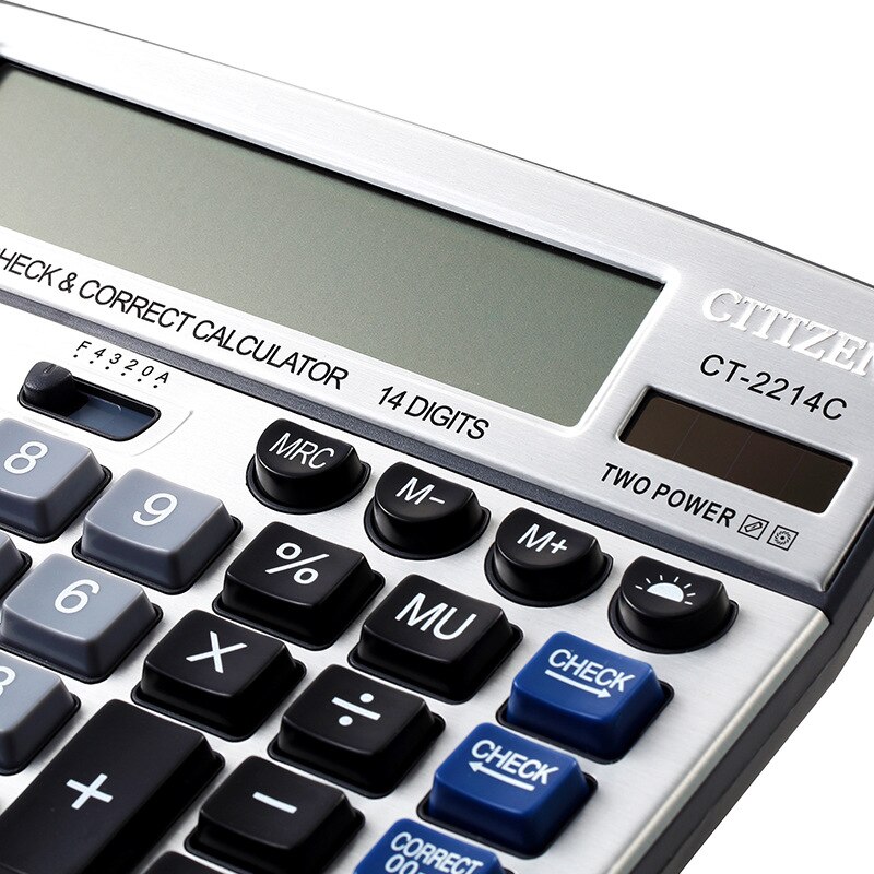 Office ElectronicsCalculator Dual Solar Power Desktop Calculadora 14 Digital Calculating Office