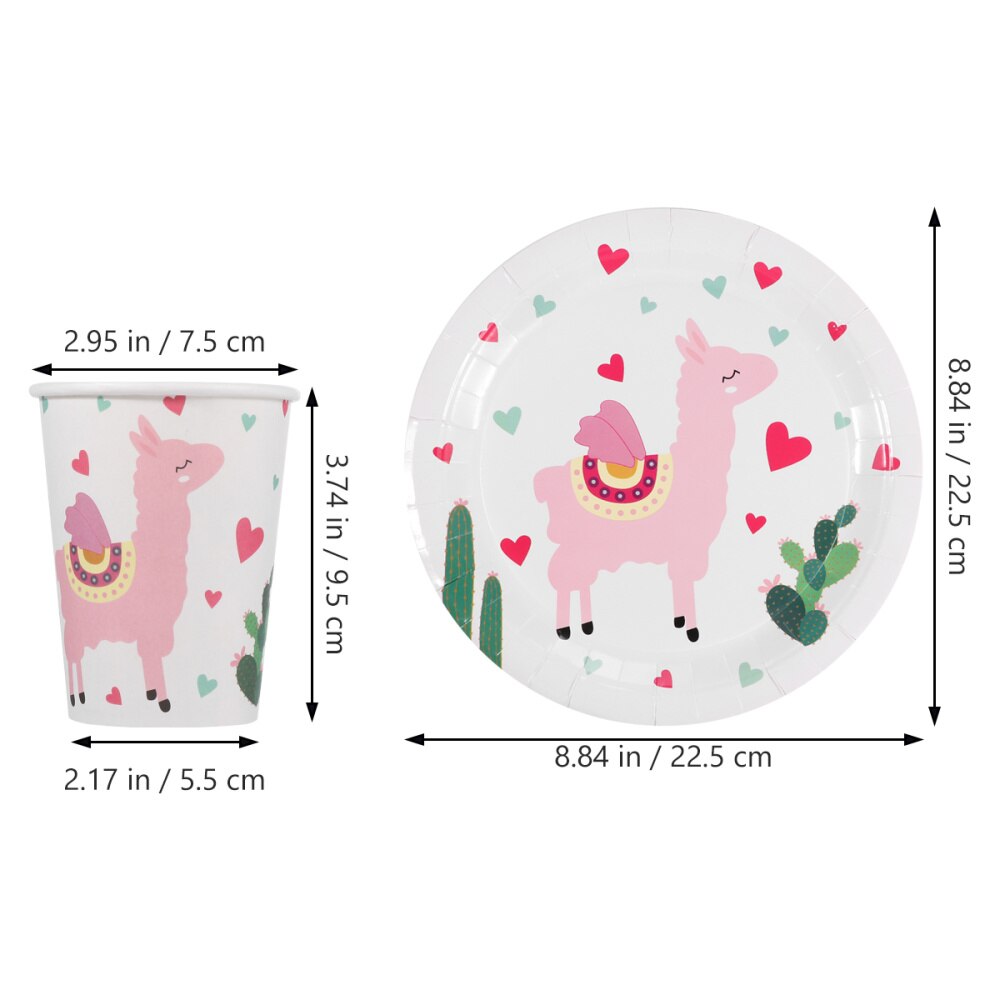 20pcs Party Disposable Paper Tableware Set Party Table Supplies for Food (White)