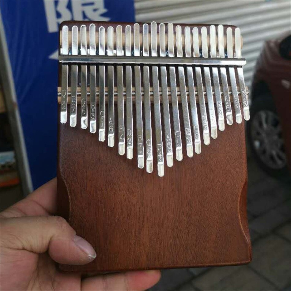 17 clave Piano de pulgar Kalimba de de madera de caoba cuerpo instrumento Musical con libro de Aprendizaje Ajuste martillo Unisex calimba: brown nude piano