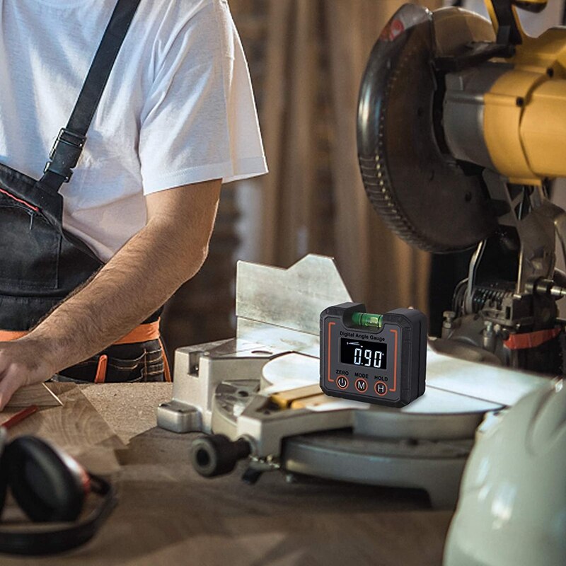 Digital Angle Finder netic & Level Bubble Vial 490 Degree Angle Gauge Inclinometer Protractor Upgraded VA LCD Display