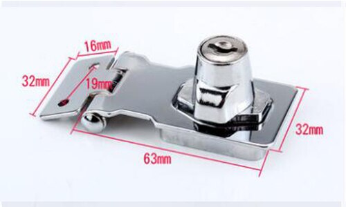 Thicken Zinc Alloy Buckle Lock For Wardrobe Cabinet File Cabinet Door Lock For Home Office With 2 Keys Drawer Lock: A-2.5 Inch common