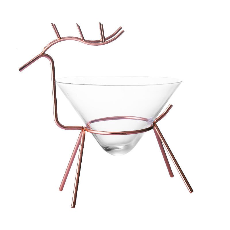 Jern kunst fawn hjort kegle split type martini glas coupe bar kreativitet charms gør-det-selv cocktail sur vin bryllup champagne underkop: Rose guld
