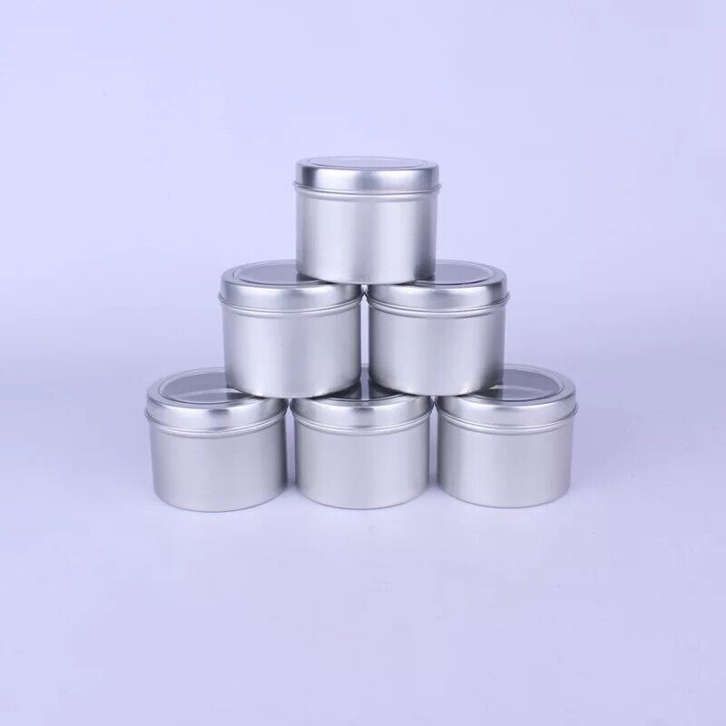 60ml Round Metal Aluminum Tin Containers Jars Cans With Window Screw Top Cans Cosmetic Sample Containers Candle Travel Tins Jars