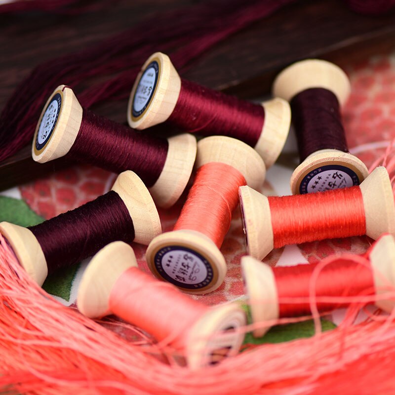 Red thread /20 meters silk thread/decorative hand embroidery/mini spool/embroidery line