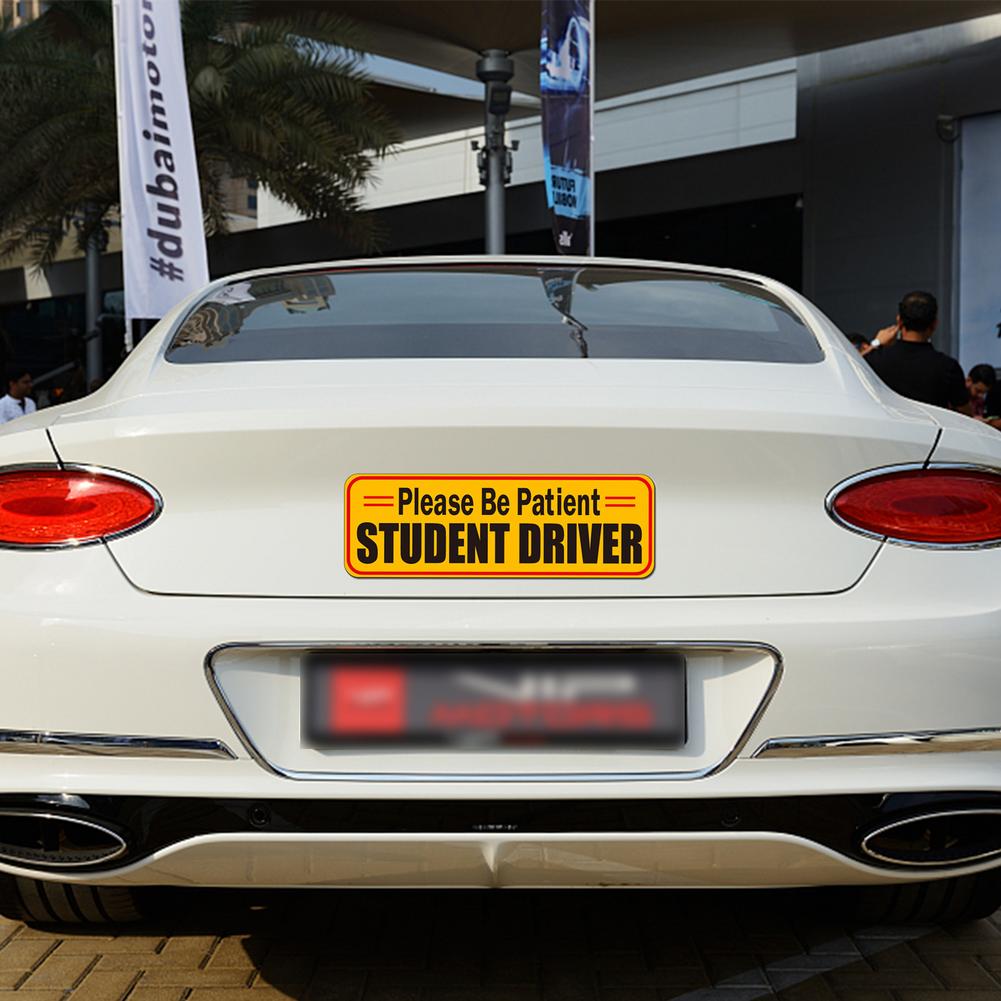 Student Driver Magnet Safety Sign Vehicle Bumper Magnet Car Vehicle Reflective Sign Sticker Bumper For Drivers