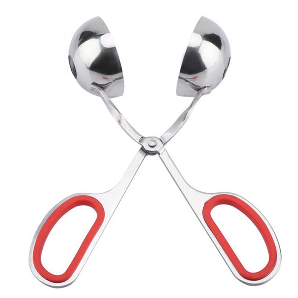 Meatball Maker Stainless Steel Mold Filling DIY Rice Fish Meat Ball Maker Meatballs Spoon Clip Kitchen Tools Meatball Machine: red / 18 x 7 x3.5cm