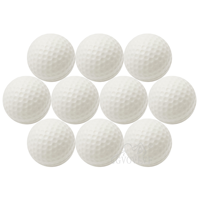 10 teile/los Weiche drinnen Praxis PU Gelb Golf Bälle Ausbildung Hilfe für Golfspieler: Burgunderrot