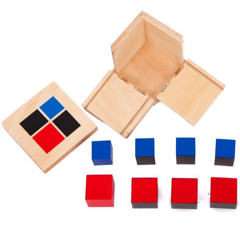 Apprendimento precoce Giocattoli Educativi di Legno Quadrato per I Più Piccoli in Età Prescolare