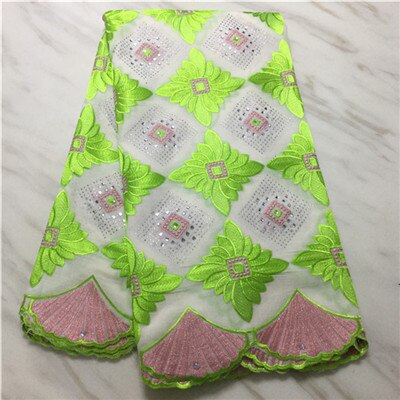 Tissus en dentelle suisse, tissus en coton africain, tissus en dentelle voile de suisse, broderie de , en suisse, style dubaï, 5yards: 1