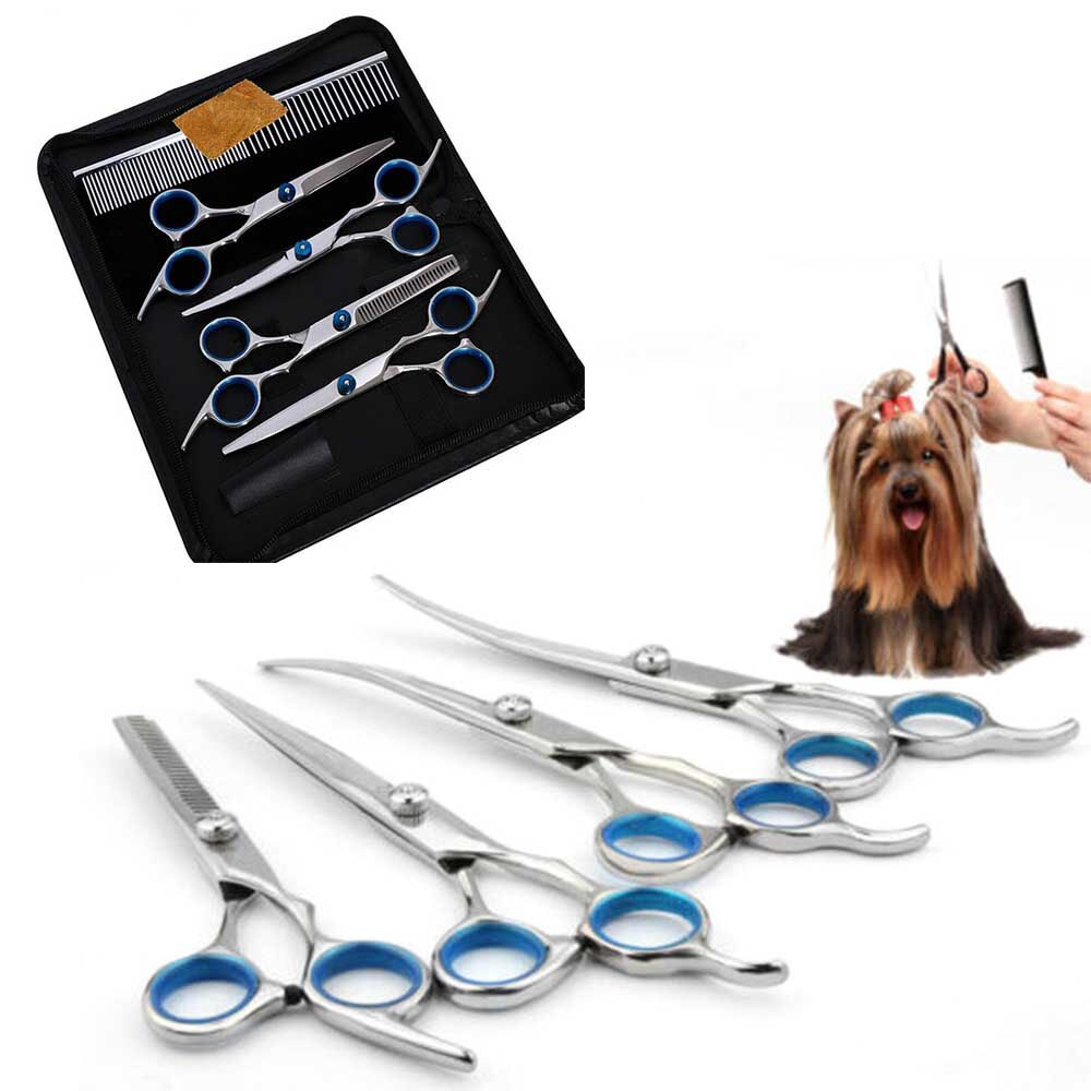 Stainless Steel Pet Grooming Scissors Animal Hair Clipper Tool Kit