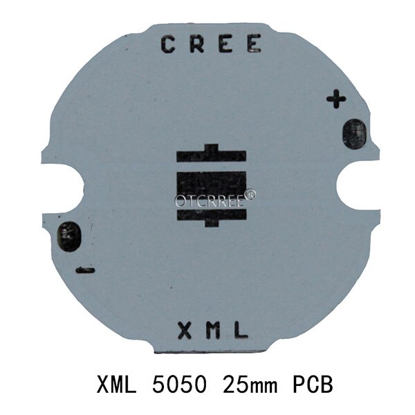 Cree XML2 XM-L2 XML T6 5050 led pcb płyta aluminiowa radiator płyta podstawowa płytka drukowana 32/25/20/16mm dla DIY światła: XML 5050 25mm PCB / 100 Pieces
