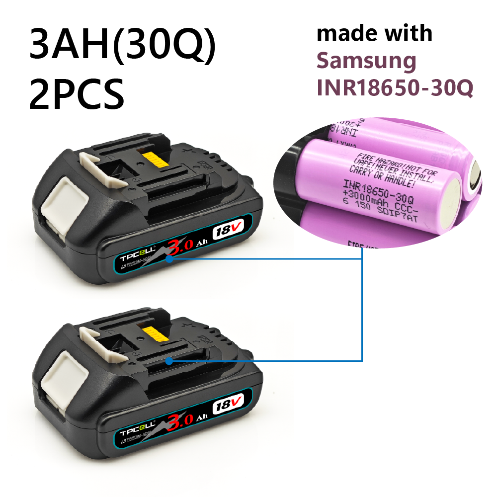 BL1830 3Ah/2,5AH Für Makita 18V Akku Elektrowerkzeuge Li-Ion Ersatz LXT BL1825 BL1820 für 18V Schraubendreher mit BMS TPCELL