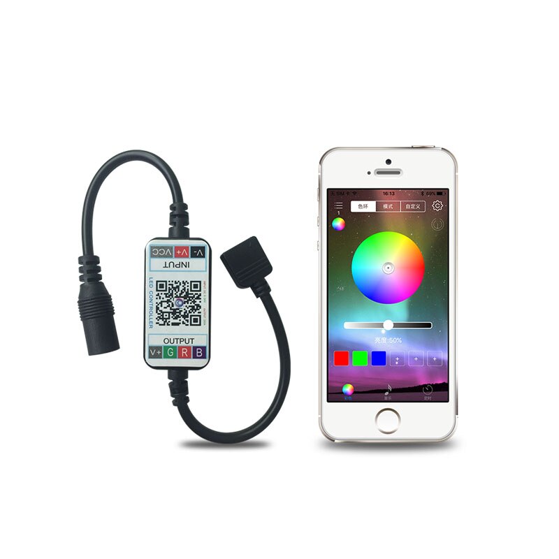 KeWL RGB LED Strip Light Smart Phone Controller Wireless APP Bluetooth 4.0 Control USB/DC Connector For 4 Pin 5050 RGB Strip