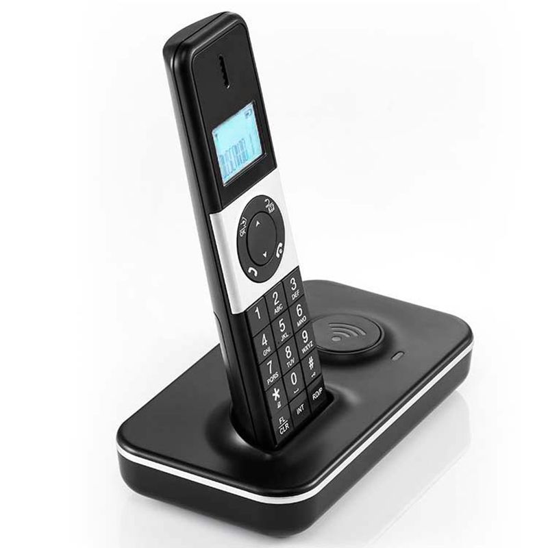 LCD Caller ID Display Digital Cordless Telephone 5 Handsets Connection for Business Office Cordless Telephone Hands-free Calls