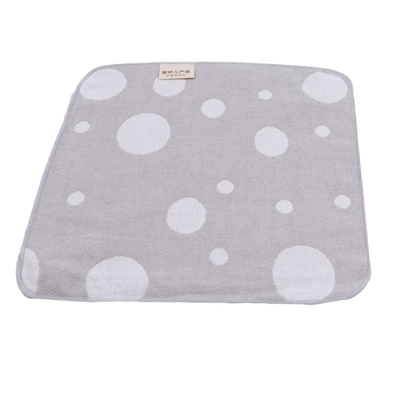2 st spädbarnshandduk 25*25cm muslin handduk näsdukar två lager torka handduk: Grå cirkel