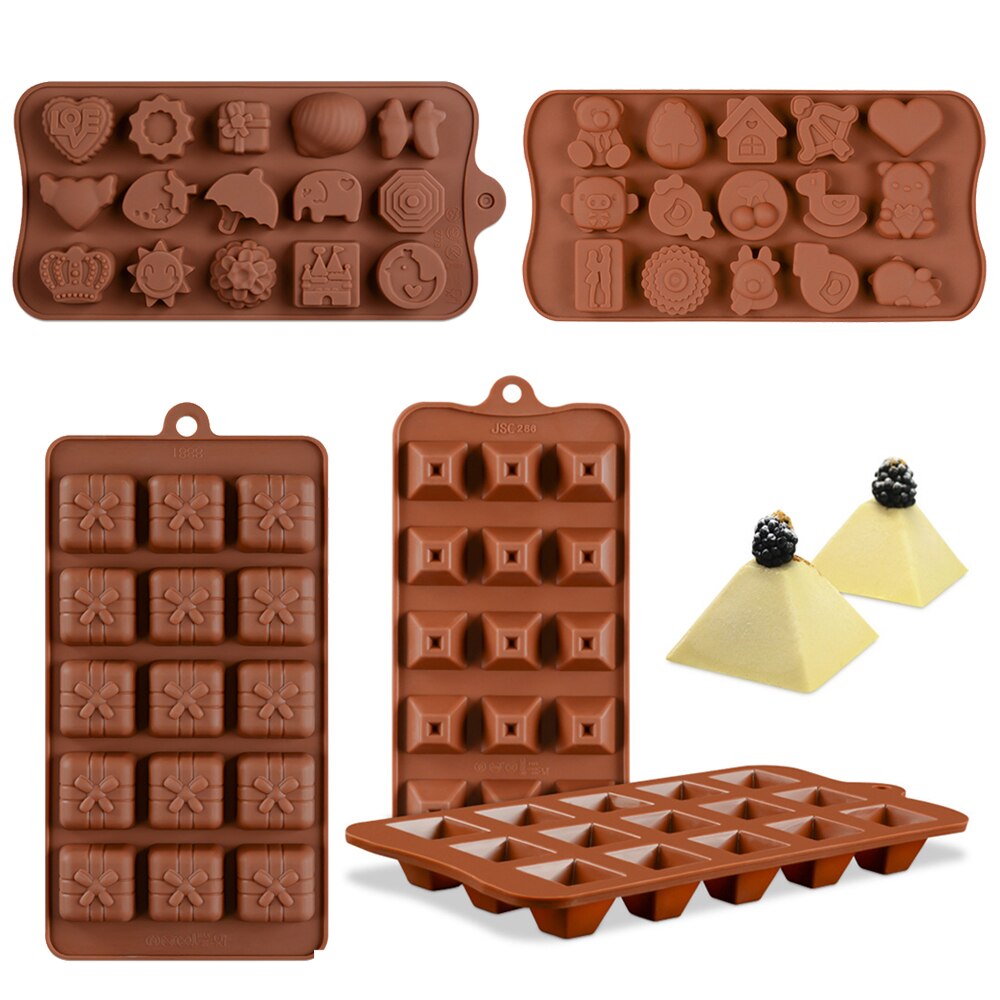 Silikolove utensilios para decoración de tortas con Fondant molde de silicona antiadherente Chocolate moldes pudín gelatina para hornear cocina Sugarcraft