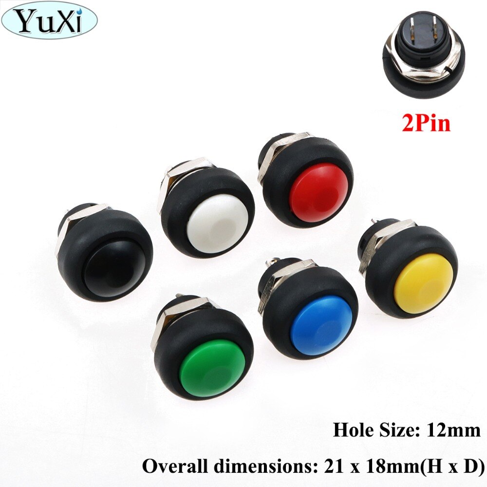 YuXi PBS-33B 12mm Momentary Drukknop Sales 12 v kortstondige Drukknop sinds de reset Non- vergrendeling