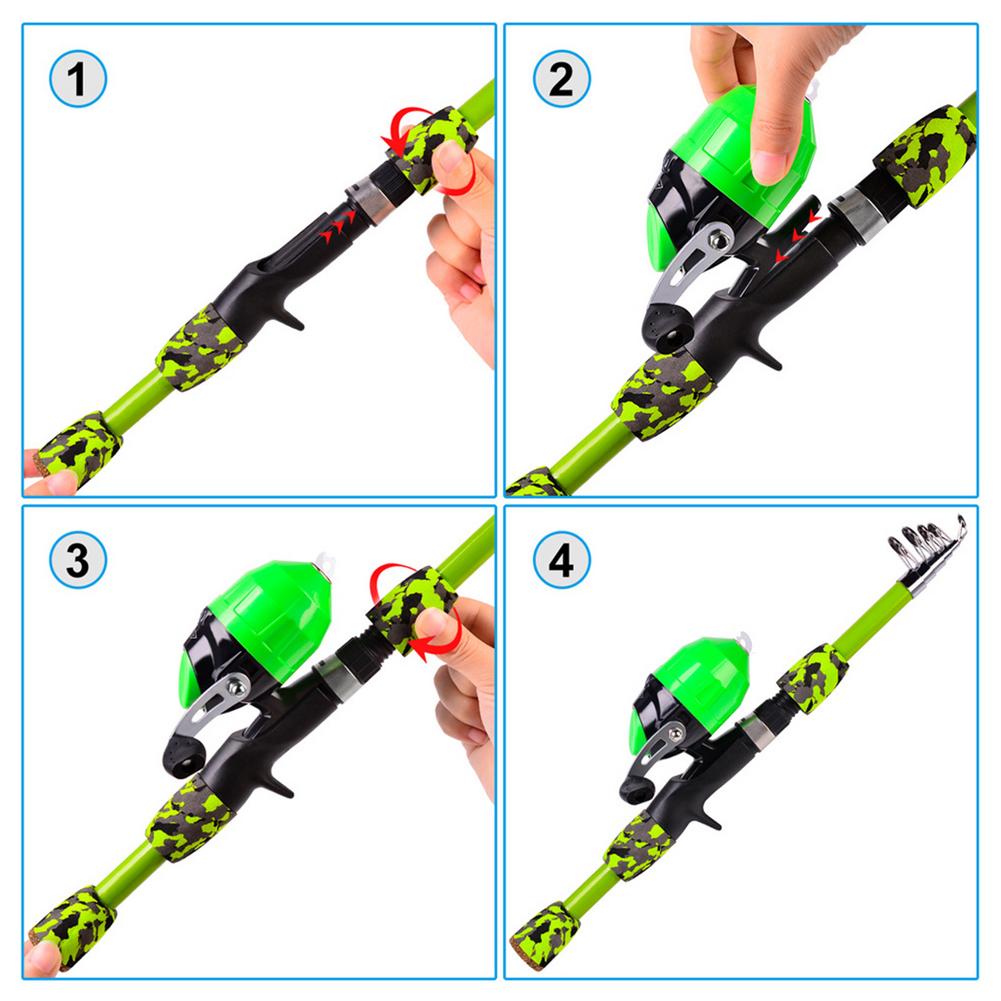 Children Sea Fishing Rod Set Beginner Fishing Gear Set With Reel And Bait Portable Fishing Rod Bag Combination Sea Fishing Ro